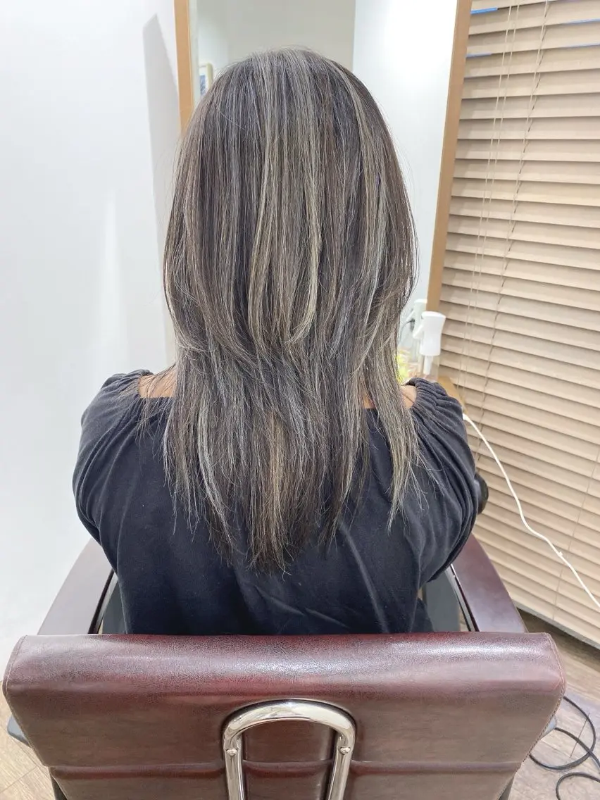 ロング カラー ヘアカラー トリートメント ハイライト⭐️上野 高広のヘアスタイル
