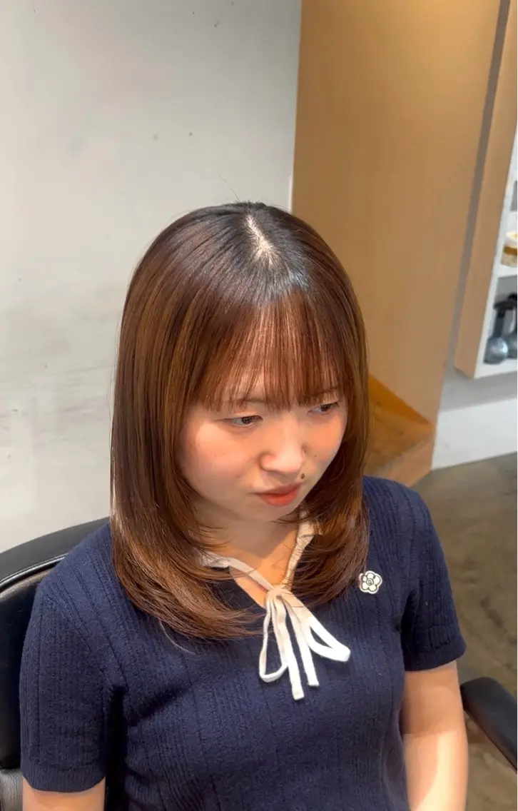 ミディアム ミディアムレイヤー レイヤーカット カット ྀི akane   ྀིのヘアスタイル