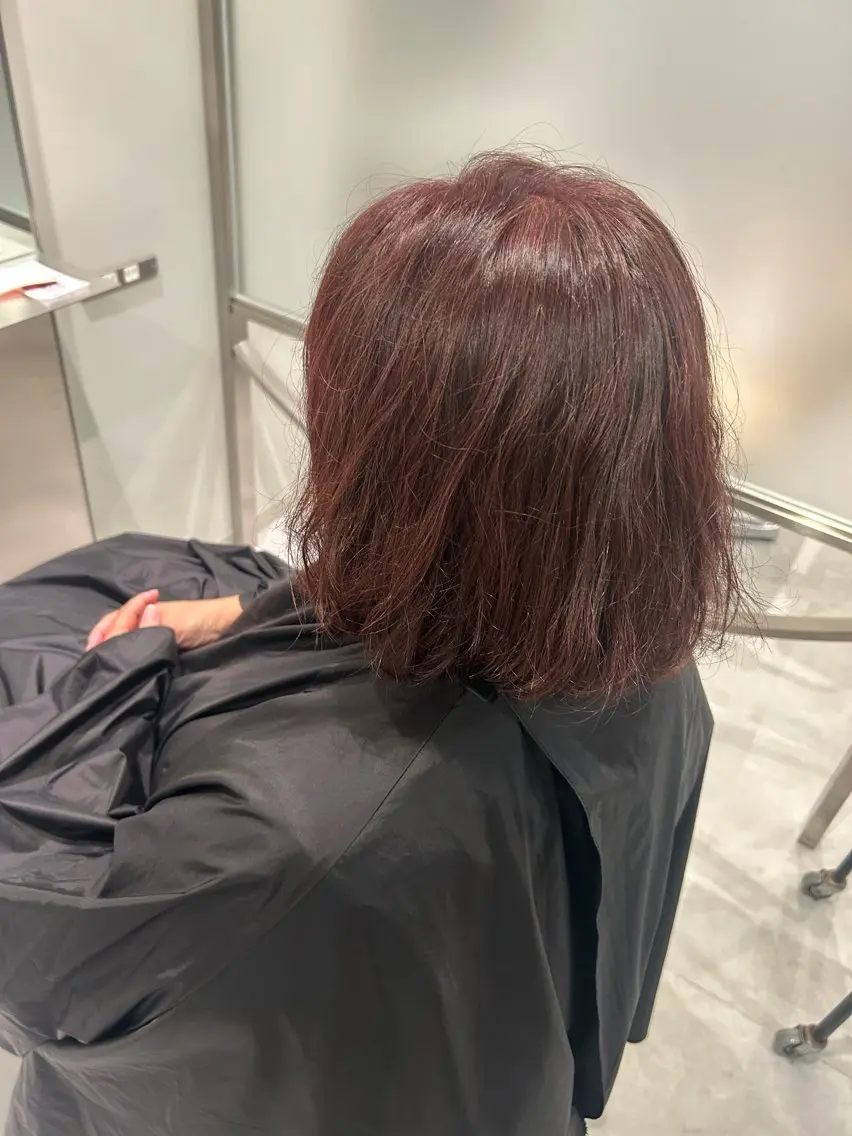 ミディアム ヘアカラー 五十畑 豪のヘアスタイル