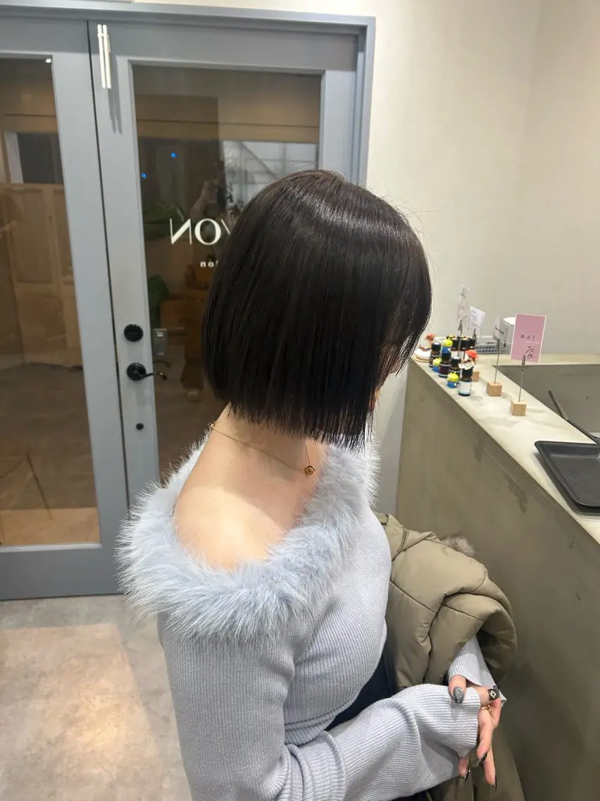 ミディアム カラー ヘアアレンジ ラベンダーカラー ラベンダーグレー ヘアカラー ボブ /ニュアンス/ satomi🧸💖のヘアスタイル