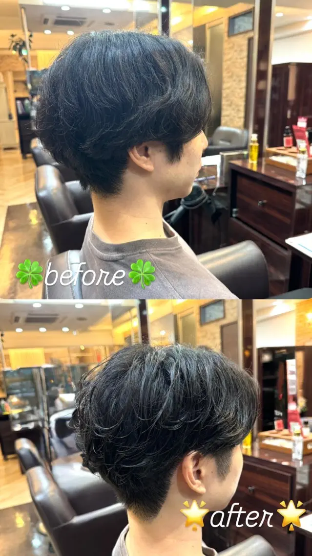 メンズ メンズパーマ 刈り上げ カットモデル募集長澤 拓弥のヘアスタイル