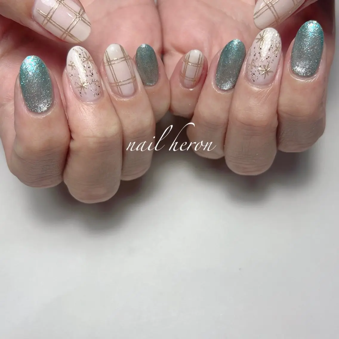 ネイル 冬ネイル ハンドネイル saki_ nail heronのネイルデザイン