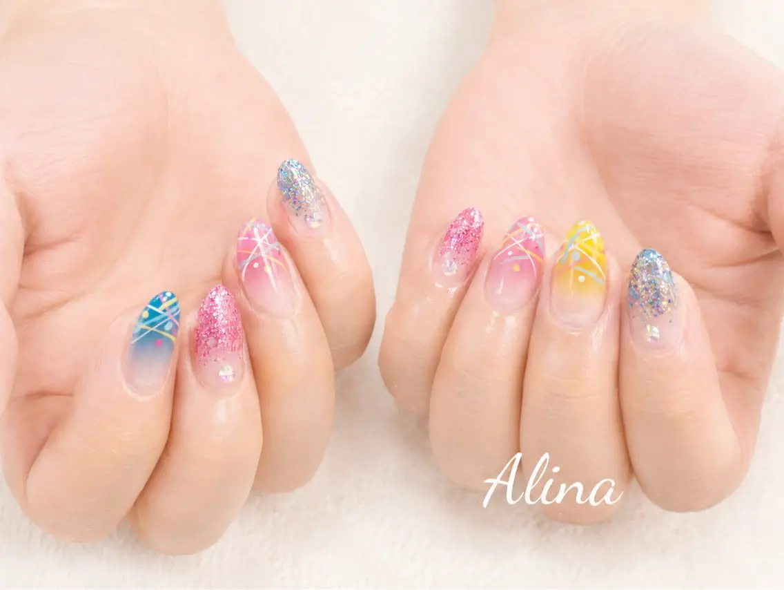 ミディアム 池袋Alina エリナのネイルデザイン