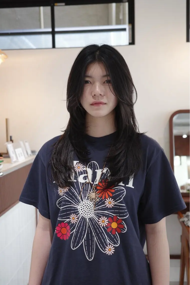 セミロング カラー ヘアアレンジ カット ヘアカラー トリートメント opus 店長大和 レイヤー/赤み消しのヘアスタイル