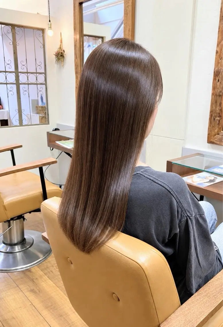 ロング カラー 松下 沙織のヘアスタイル