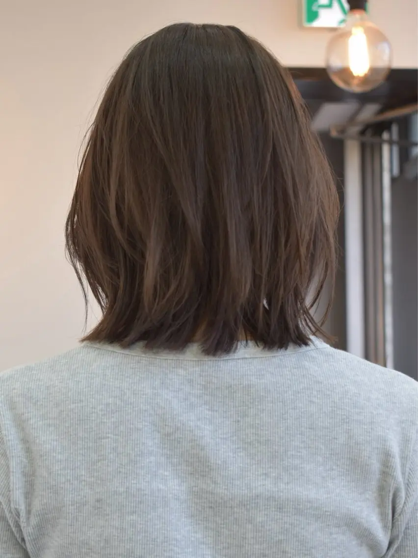 ミディアム カラー カット ヘアカラー トリートメント レイヤーボブ/ 艶カラー/サナ🌼のヘアスタイル