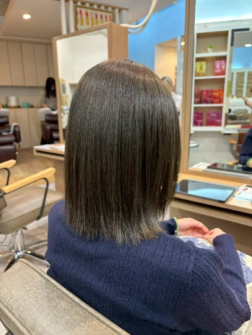 ミディアム 縮毛矯正 吉永 楓のヘアスタイル