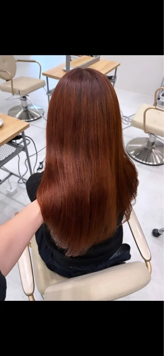 ロング カラー ブリーチ ブラウンカラー 透明感カラー ダブルカラー ブリーチなしカラー カット ヘアカラー ヨシカ/透明感カラー 酸性ストレートのヘアスタイル