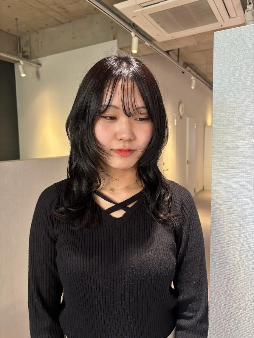 ロング カラー グレージュ オリーブグレージュ オリーブグレー ヘアカラー misuzu/名古屋 /酸性ストレート🎀のヘアスタイル