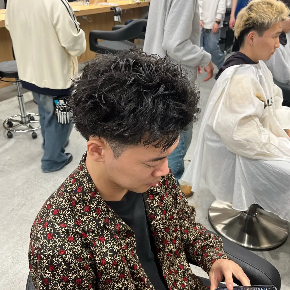 ショート カラー パーマ メンズ カット ヘッドスパ ヘアセット 🔥メンズ 特化🔥菊水皐暉🔥のヘアスタイル