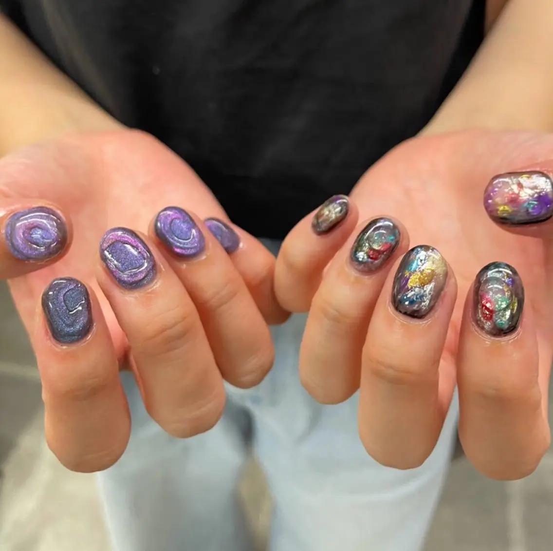 ネイル アートネイル ジェルネイル ニュアンスネイル スカルプネイル nailstudio eviz新宿店のネイルデザイン