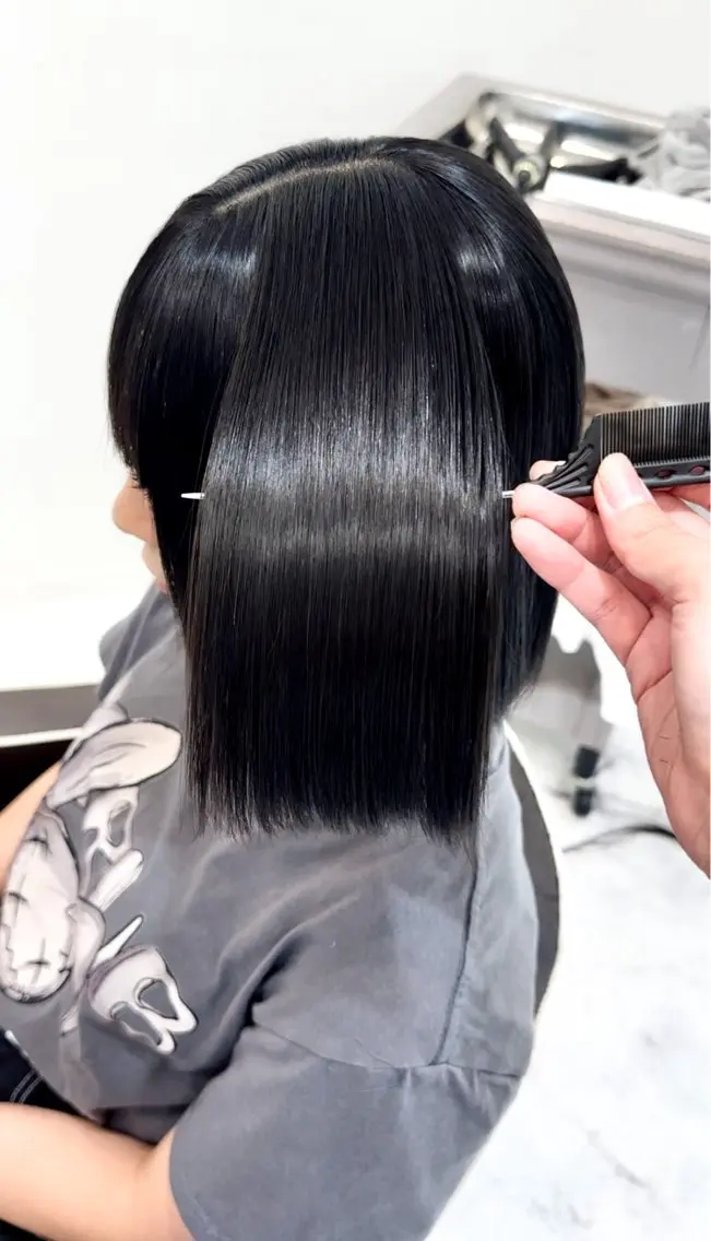 ミディアム カラー 髪質改善 💘韓国カラー💘 クルミのヘアスタイル
