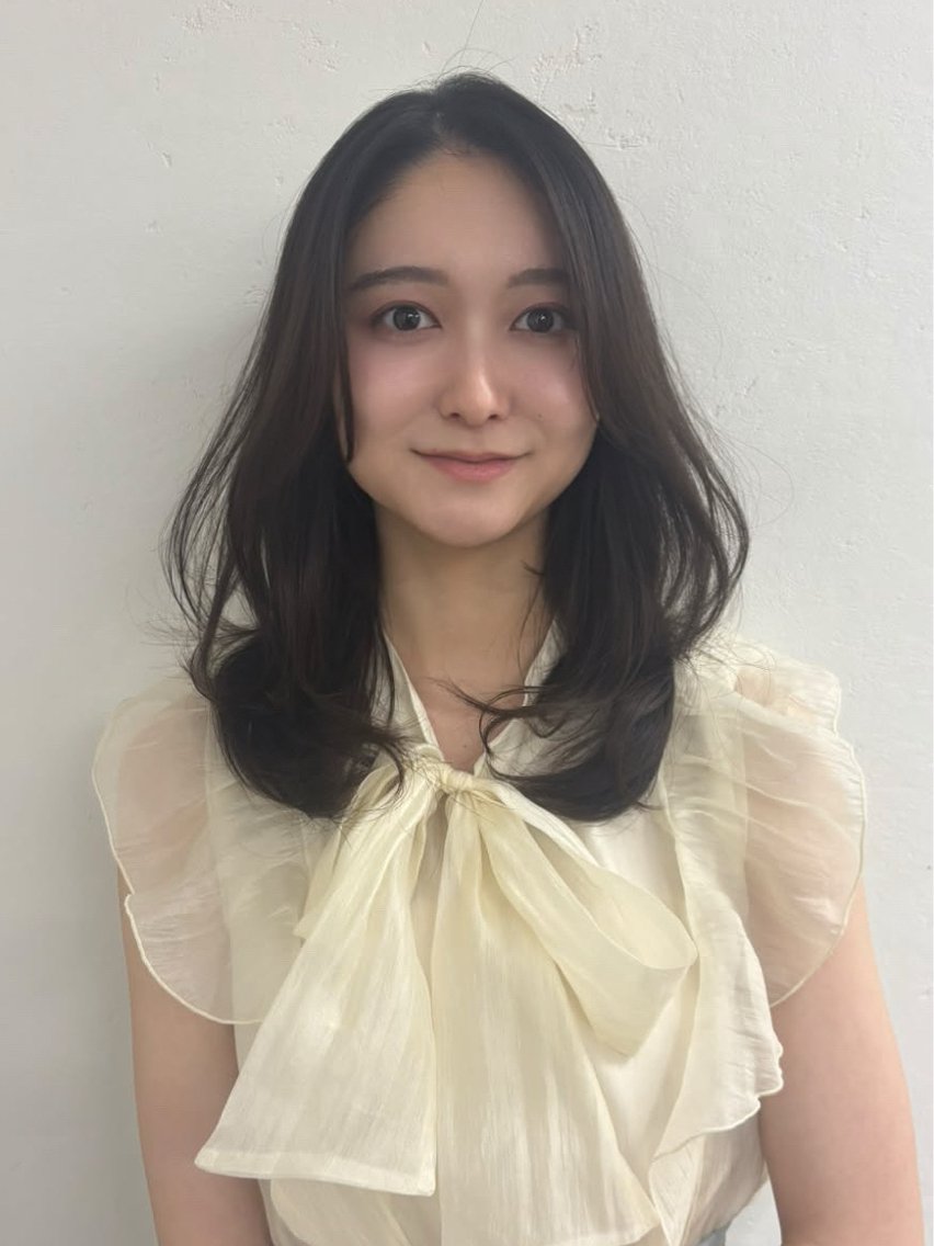 ミディアム カラー レイヤーカット カット トリートメント 銀座店長🌟 片山雄太のヘアスタイル