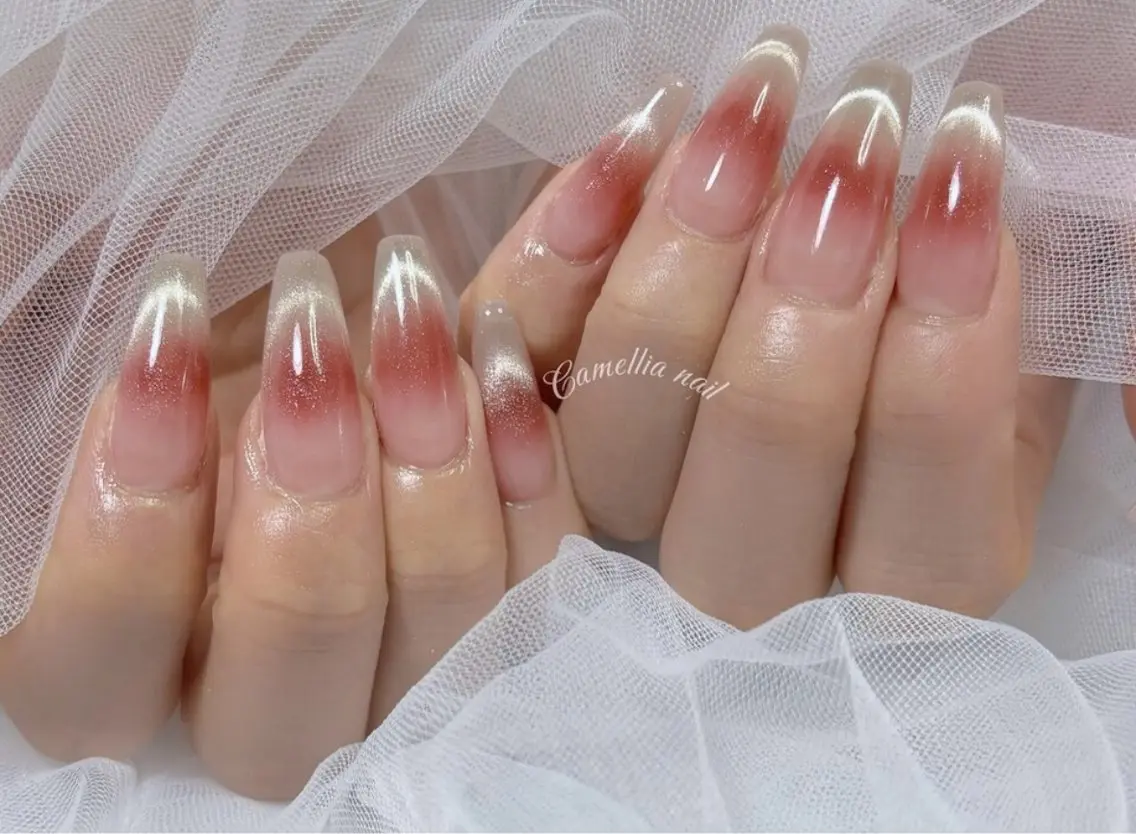 🩷チップ長さだし🩷チークワンホンネイル(チークベース付き)の写真