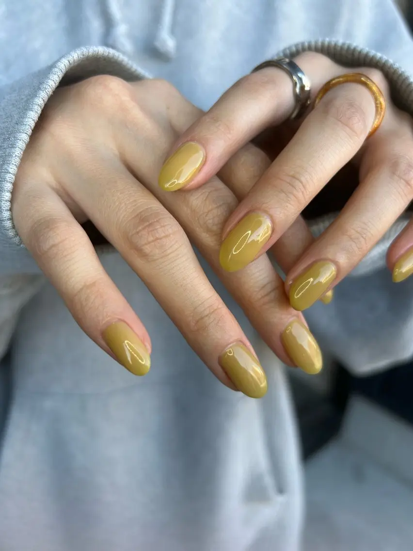 ネイル シンプルネイル mellow:ｸﾙﾐ ﹡˖˟༝🎀˖˟ ༝のネイルデザイン