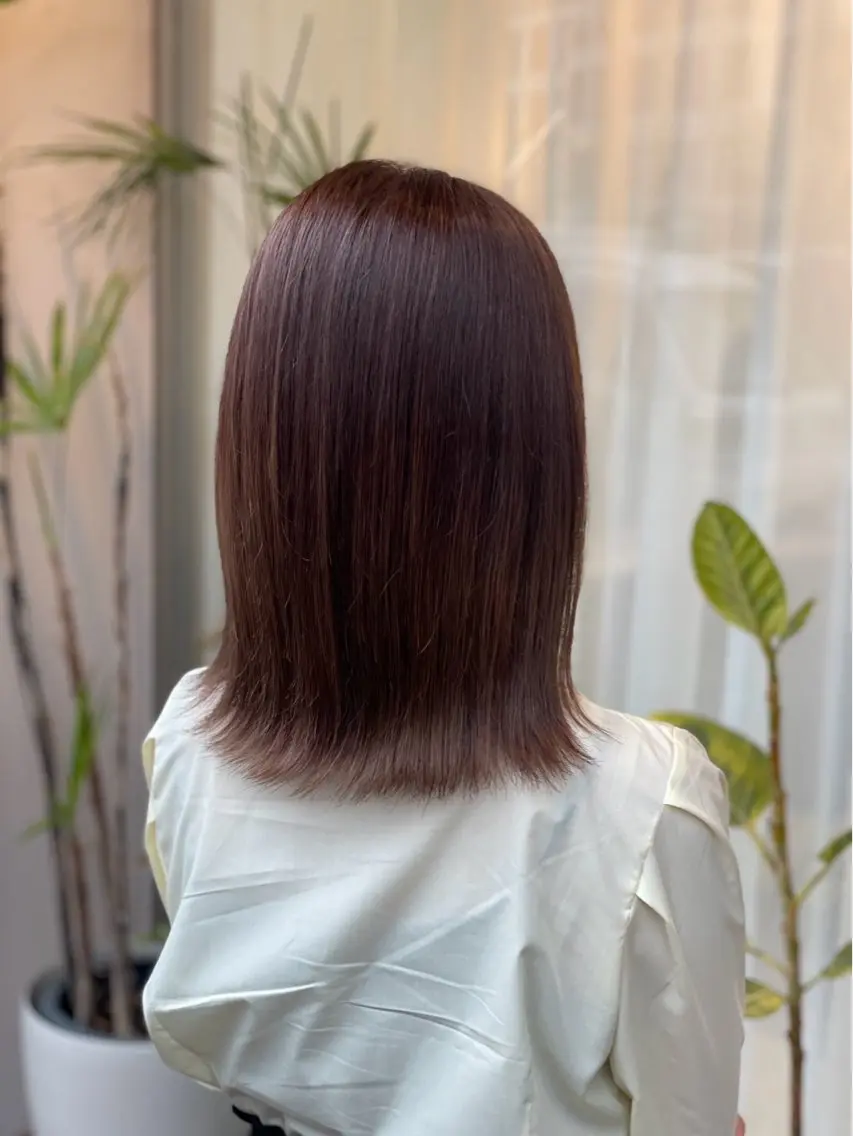 カラー ヘアカラー ワンカラー/縮毛矯正 🍒LILIのヘアスタイル