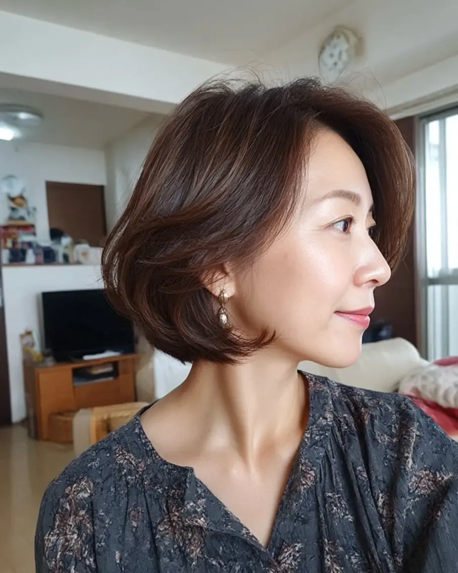 ミディアム カラー グラデーションカラー ボブ 松村 洋一のヘアスタイル