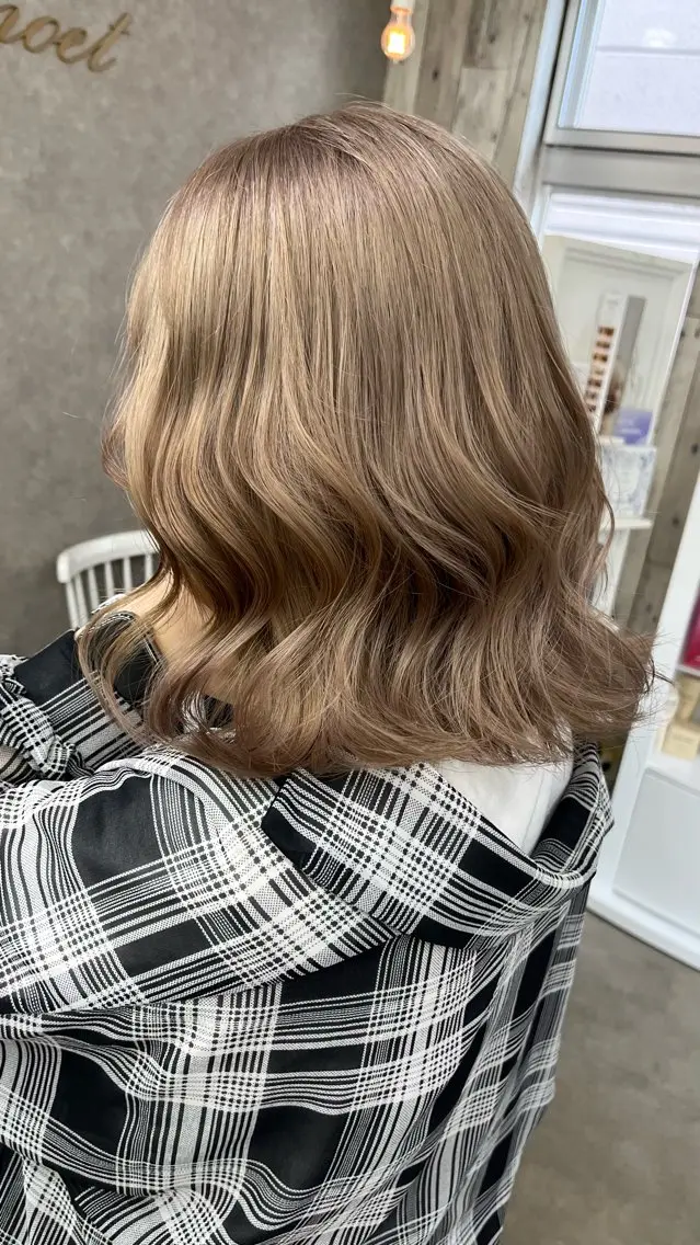 ミディアム ヘアカラー 中道 晶のヘアスタイル