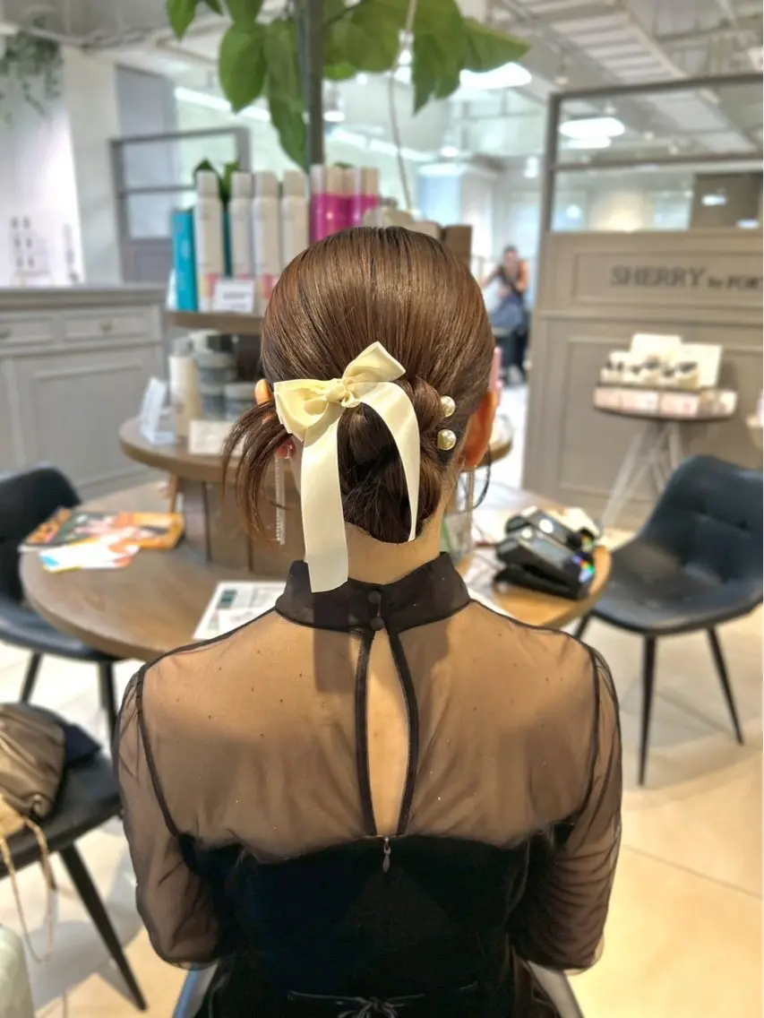 ヘアアレンジ 🎀ゆづき🫧 透明感/アレンジ💝のヘアスタイル