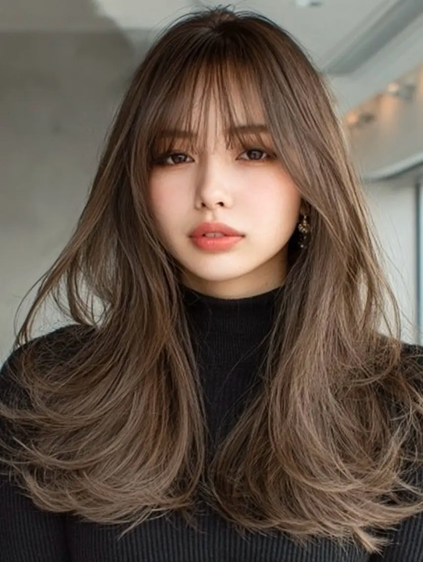 ロング ヘアカラー トリートメント 絶対綺麗な暖色カラー 🎯あります✨増渕✨のヘアスタイル