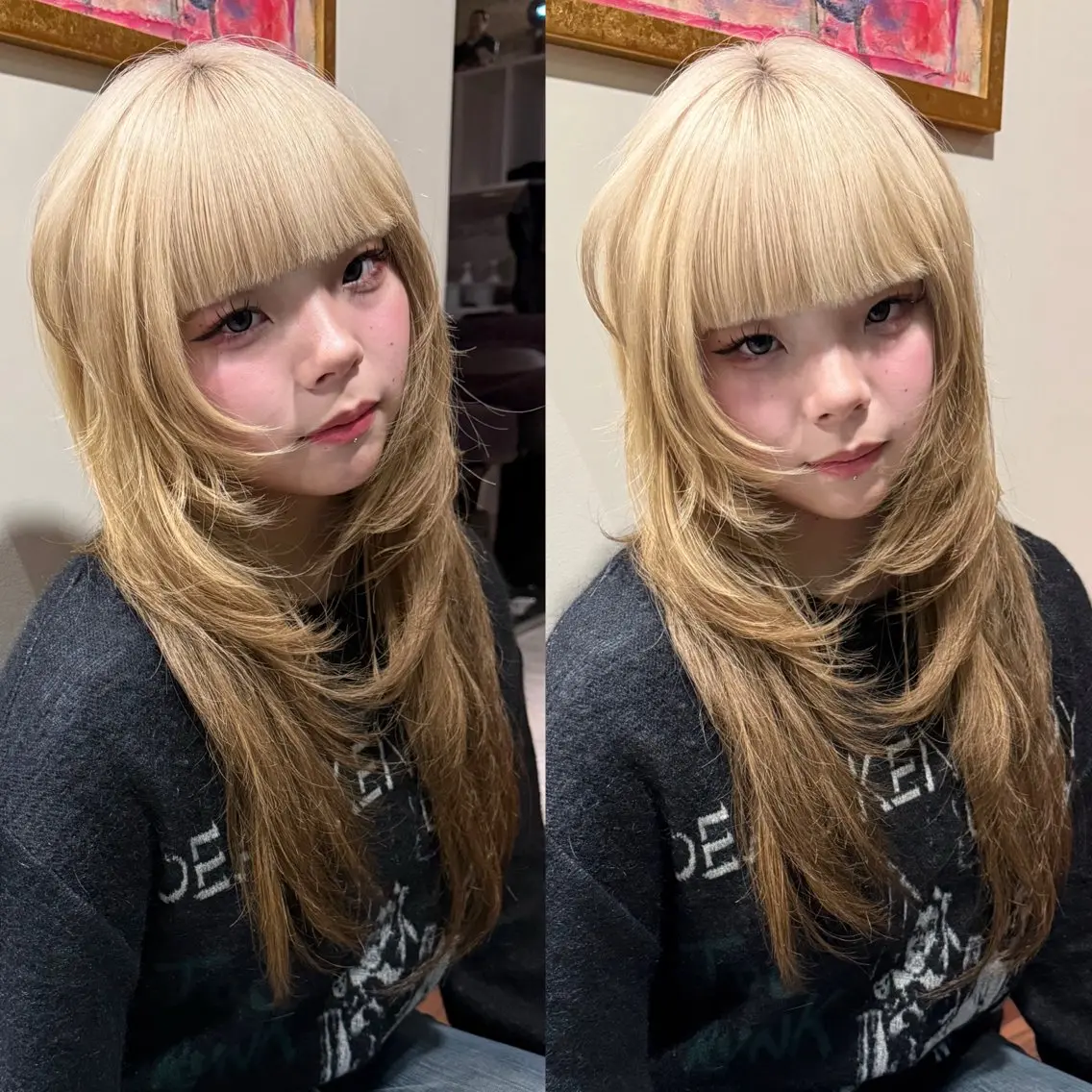 【ケア剤込み・:*】【ミニモ学割】カット+デザインカラー+2stepトリートメント🧺の写真