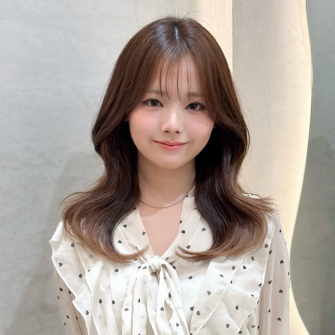 セミロング くびれヘア 韓国風ヘア レイヤーカット カット ヘアカラー トリートメント レイヤー/ハッシュ/ ボブ/縮毛/内藤康太のヘアスタイル