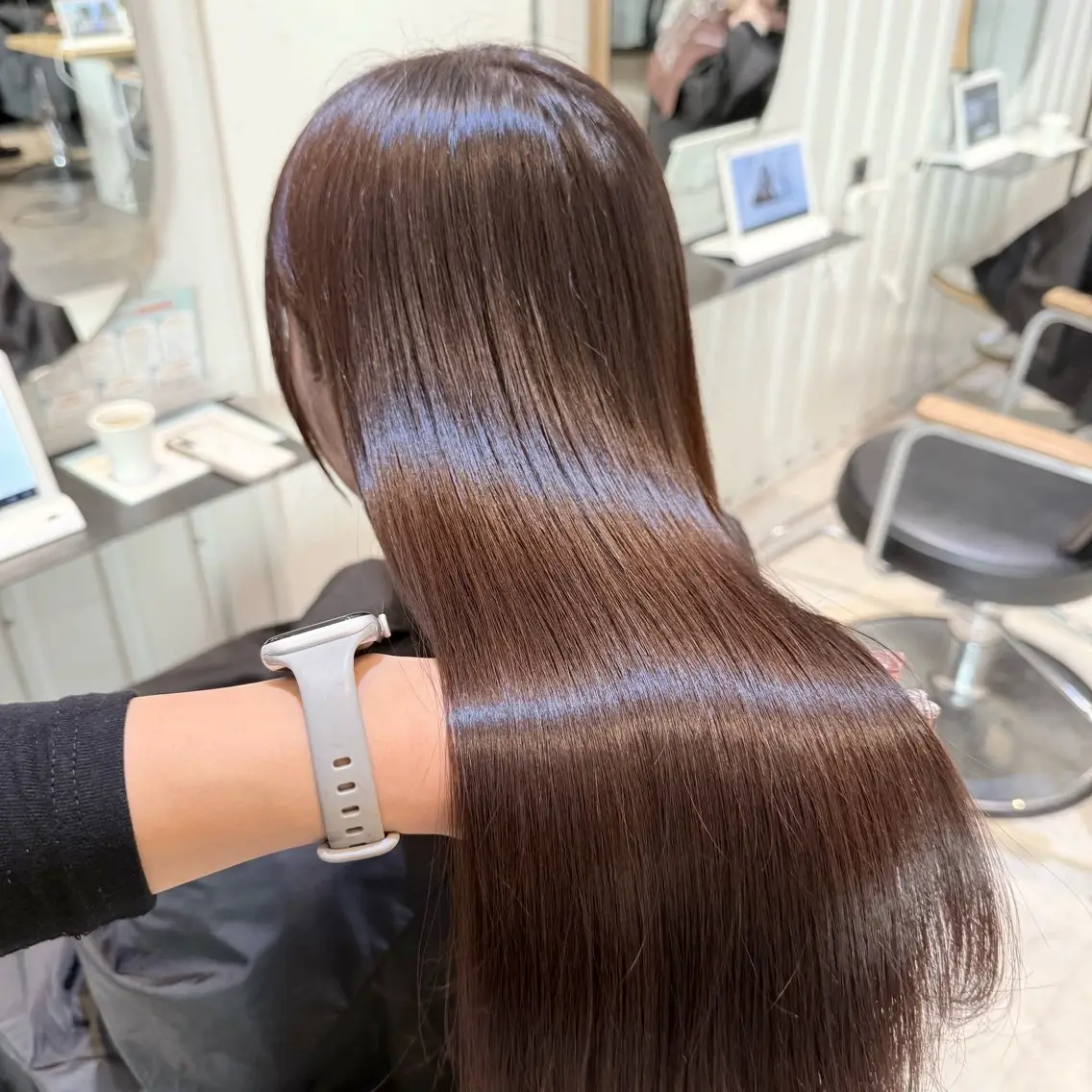 セミロング カラー 💘韓国レイヤー上 品カラーruru💘のヘアスタイル