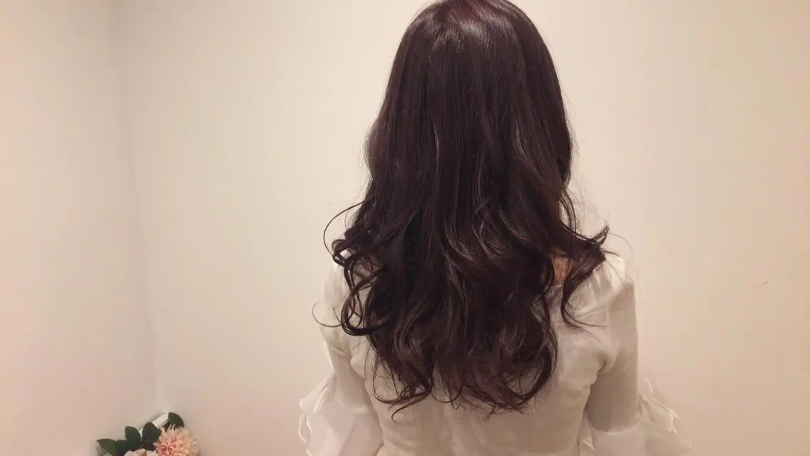 ロング カラー パーマ 透明感カラー ピンクカラー 髪質改善/韓国風 レイヤー/田村祐樹のヘアスタイル