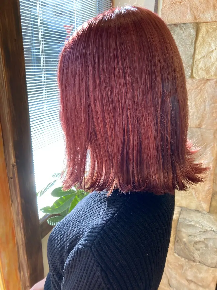 ミディアム カラー ブリーチ ピンクカラー トリートメント 荒川 賢人のヘアスタイル