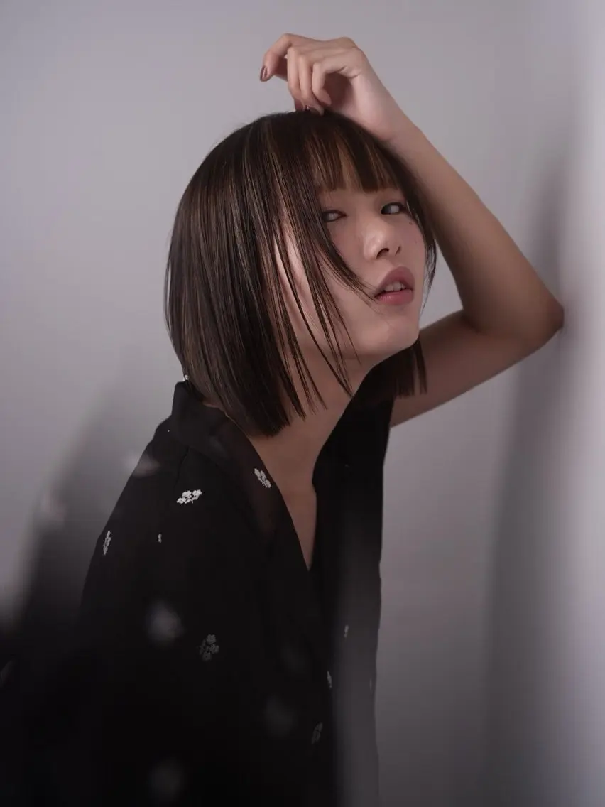 ミディアム tranq meguのヘアスタイル