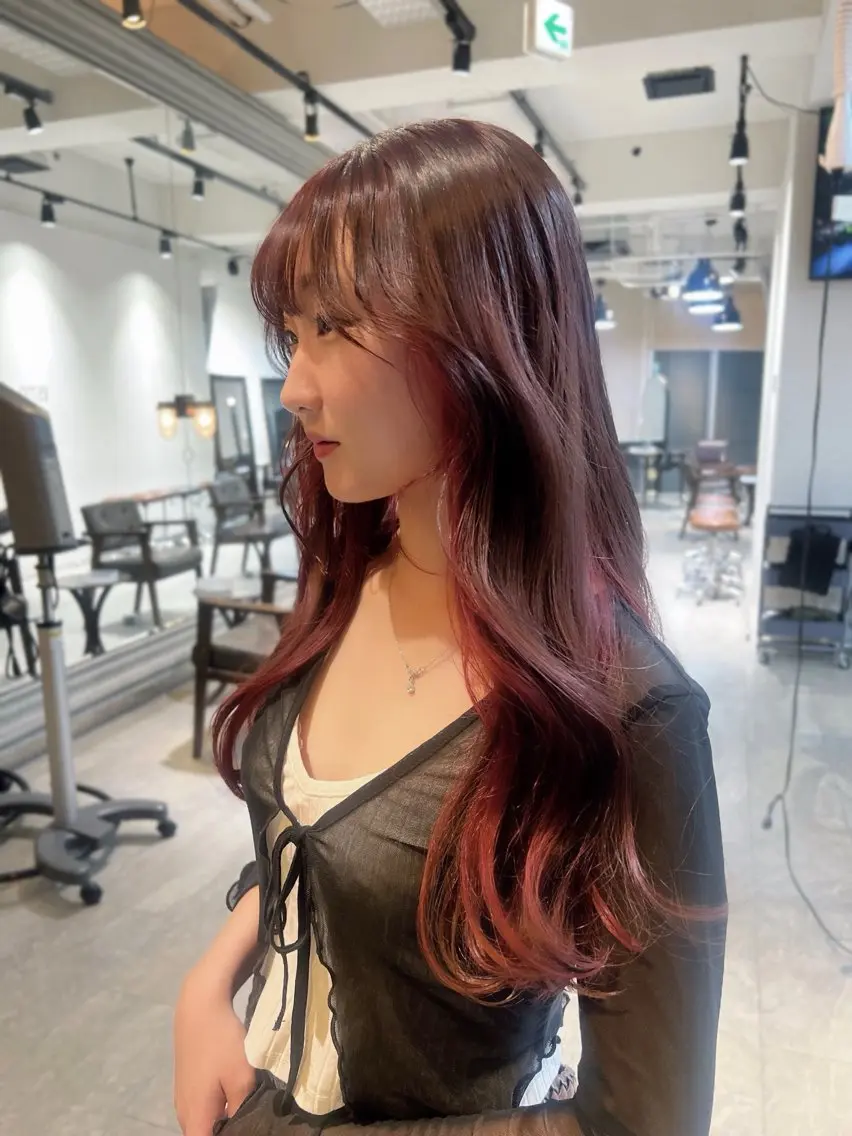 ロング カラー ヘアアレンジ 🎀ハイトーン・艶 カラー HANA🎀のヘアスタイル