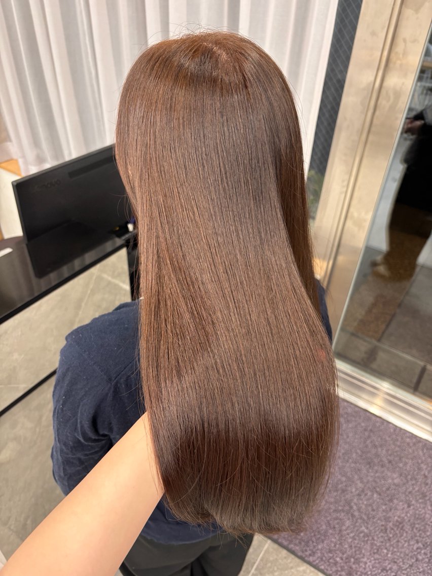 セミロング カラー ブラウンカラー キャラメルブラウン カット ヘアカラー トリートメント ヘアセット 𝗆𝗂𝗒𝗎 🐈‍⬛🎀のヘアスタイル