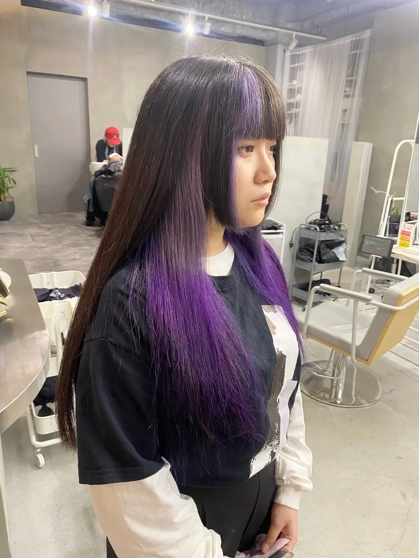 ロング カラー ヘアカラー 前橋 姫奈のヘアスタイル