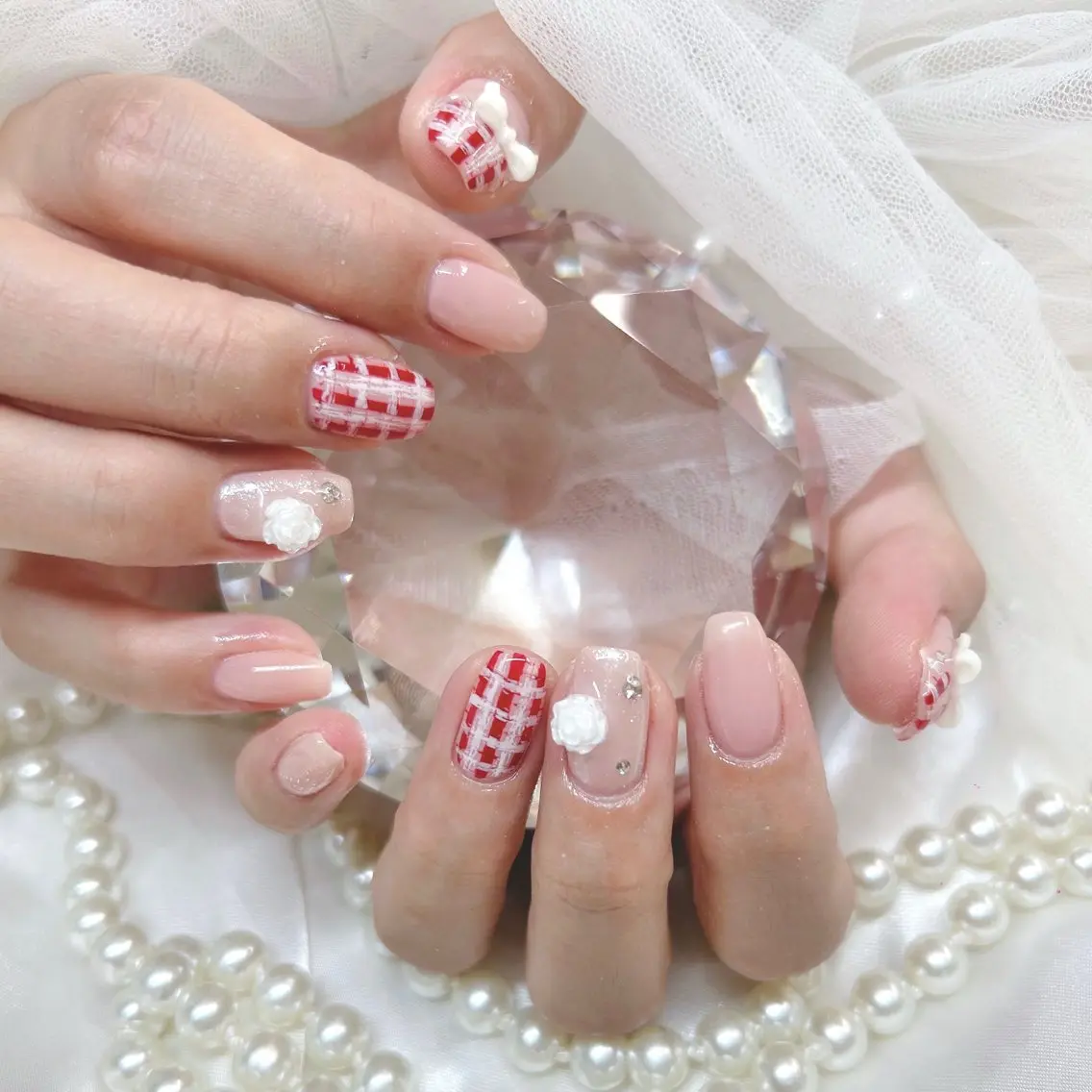 セミロング ハンドネイル Nailsalon Angeのネイルデザイン