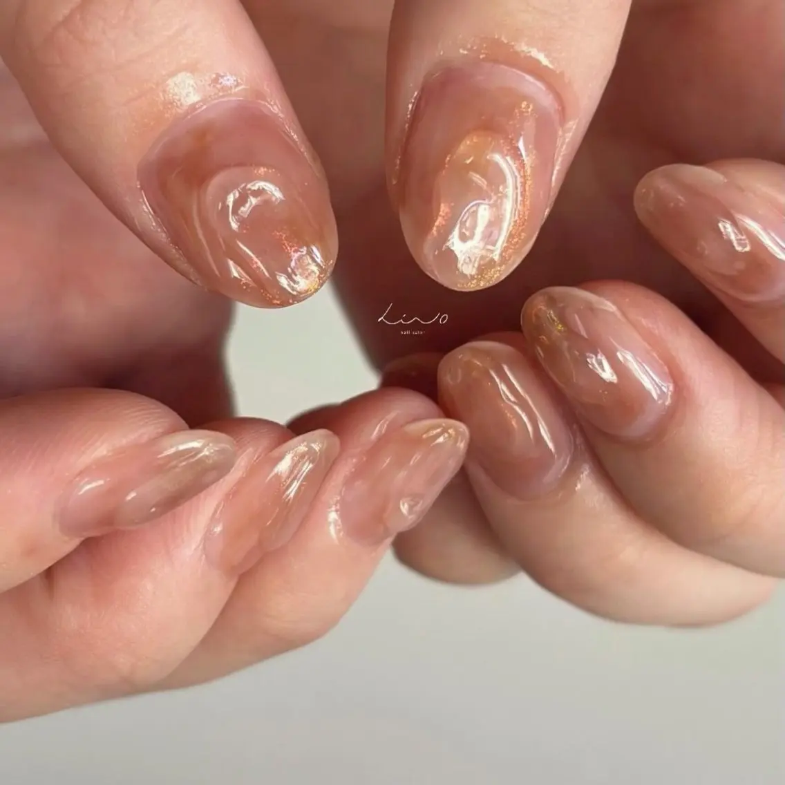 ネイル ニュアンスネイル ショートネイル ハンドネイル nail salon linoのネイルデザイン