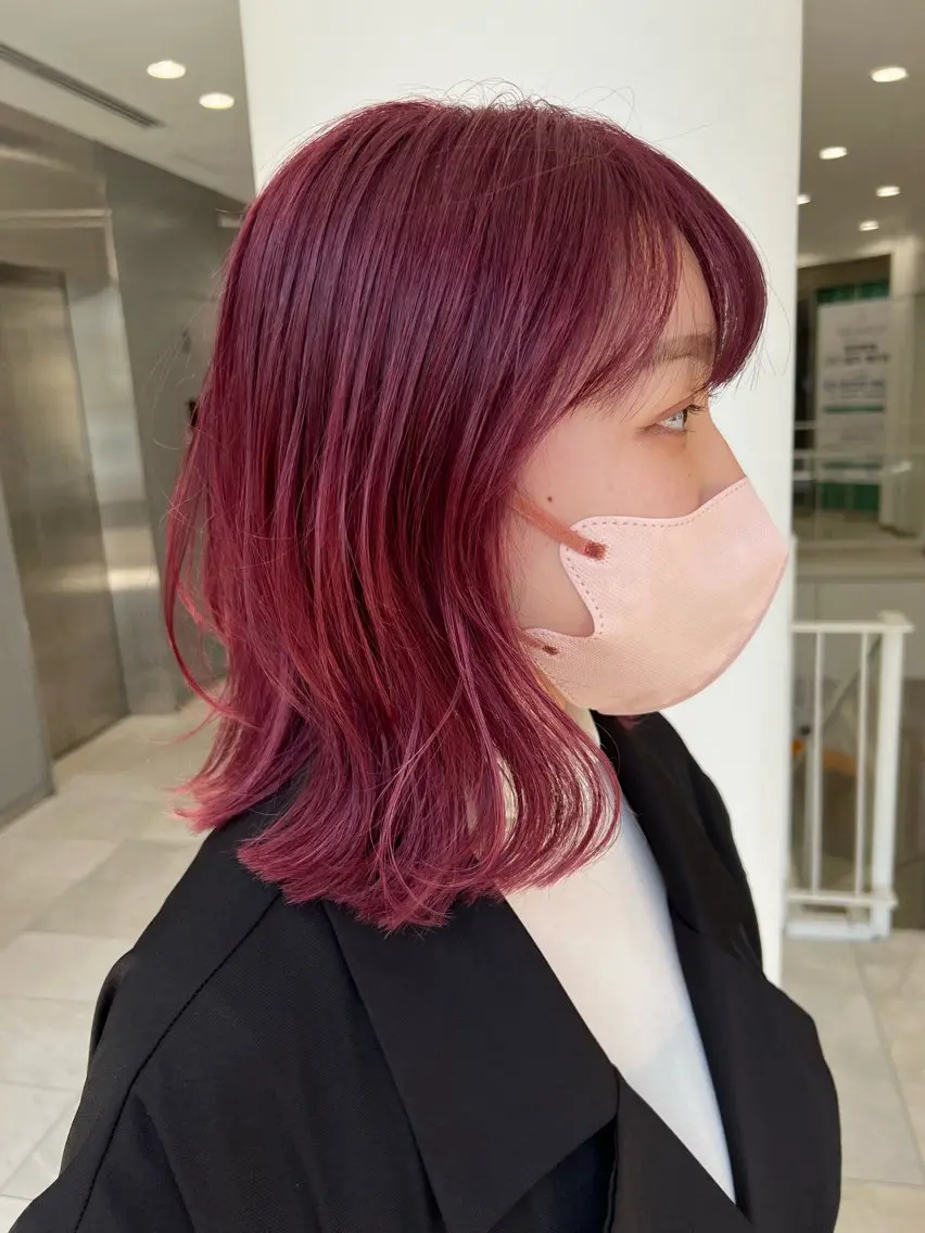 ミディアム くびれヘア カット ヘアカラー トリートメント ボブ/レイヤー/パー マ/新宿/KOKIのヘアスタイル
