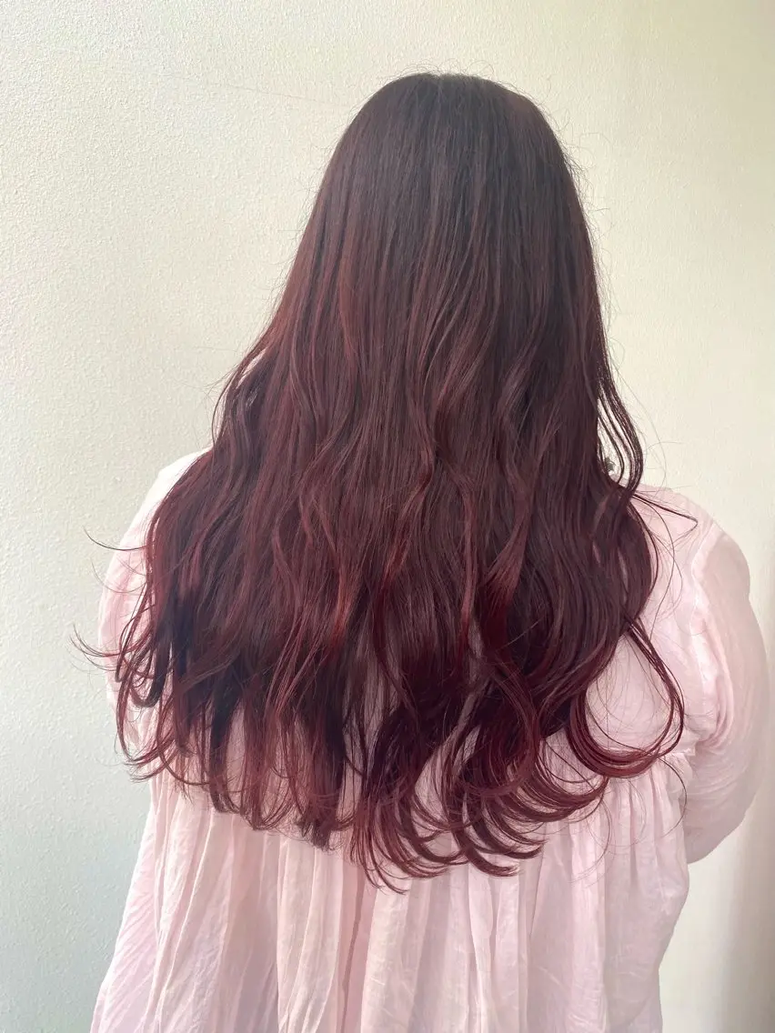 ロング カラー ブリーチ ブリーチなしカラー カット ヘアカラー トリートメント LUVISM新潟🎀 透明感カラー/ミユのヘアスタイル