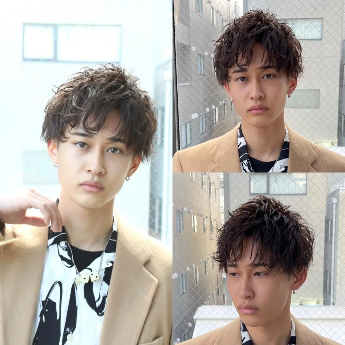 カラー パーマ ヘアアレンジ メンズ マッシュ メンズパーマ 波巻きパーマ カット トリートメント ヘアセット 【メンズヘアの匠】 タニ　心斎橋　アメ村のヘアスタイル