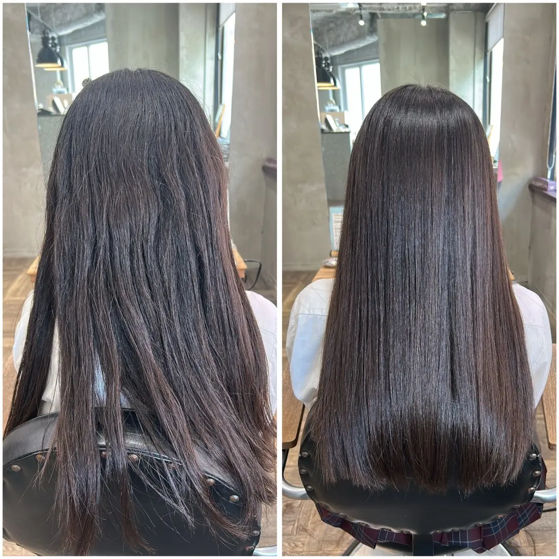 ロング カット 縮毛矯正 トリートメント 国府田 裕のヘアスタイル