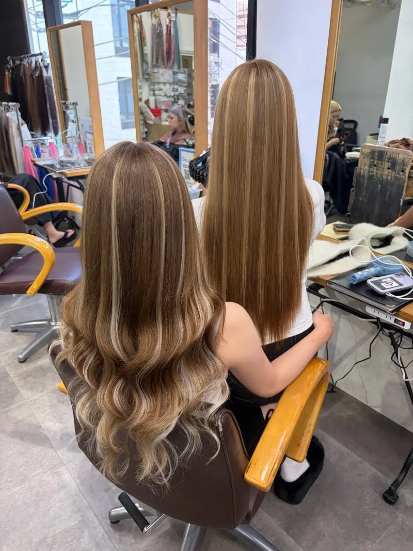 ロング ヘアカラー エクステ ⭐️U-topia ⭐️和泉田 りさ⭐️のヘアスタイル