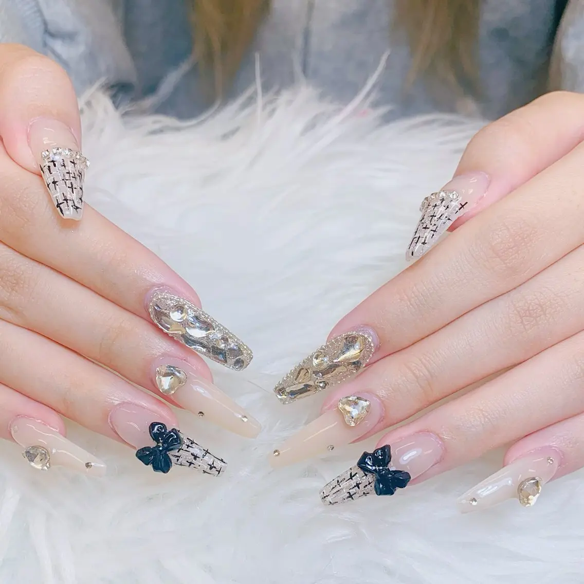 ネイル チークネイル 長さ出し フラッシュネイル フレンチネイル グラデーション ハンドネイル AN NAIL SALONのネイルデザイン