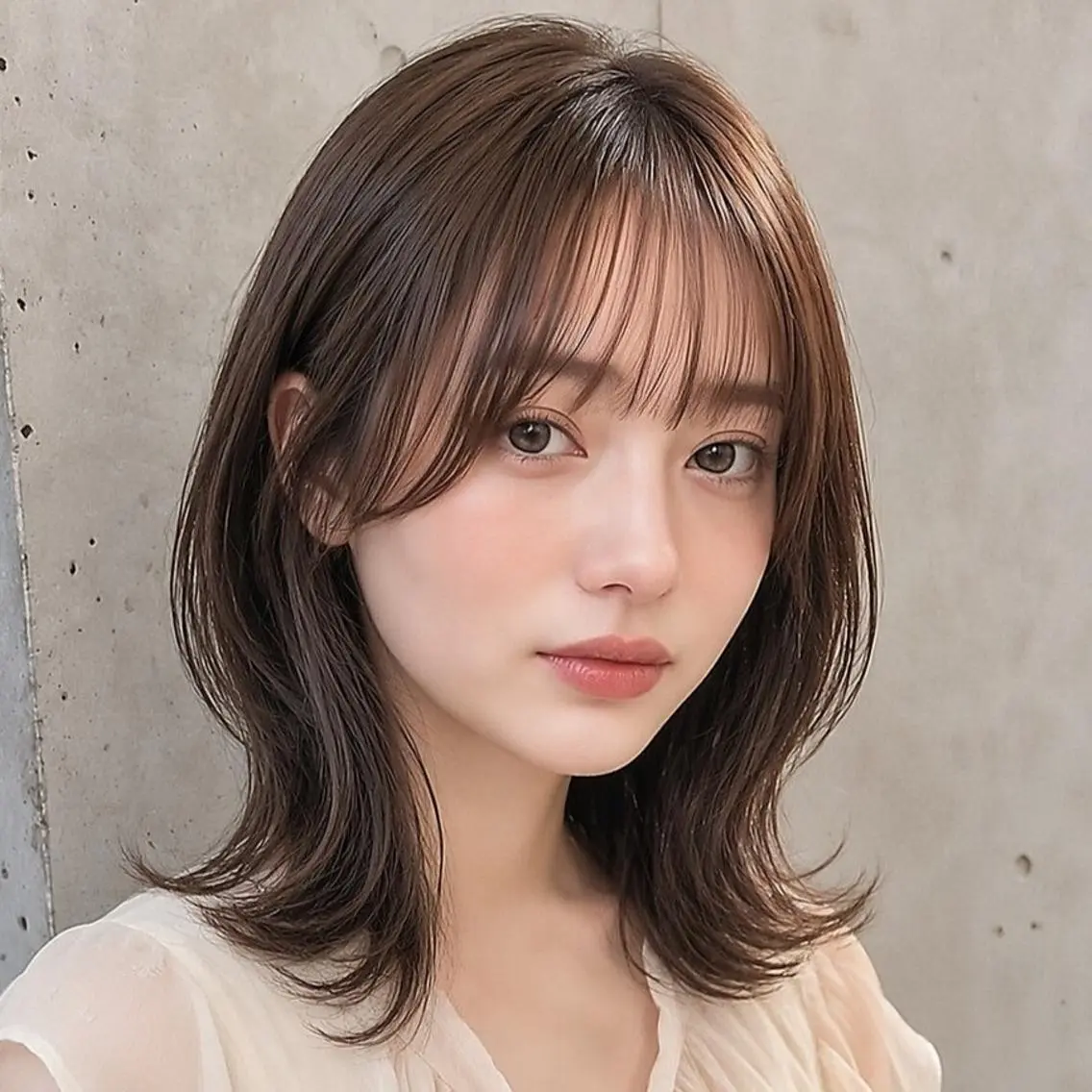 ミディアム 艶髪ストレート❇️ レイヤー❇️出町光流のヘアスタイル