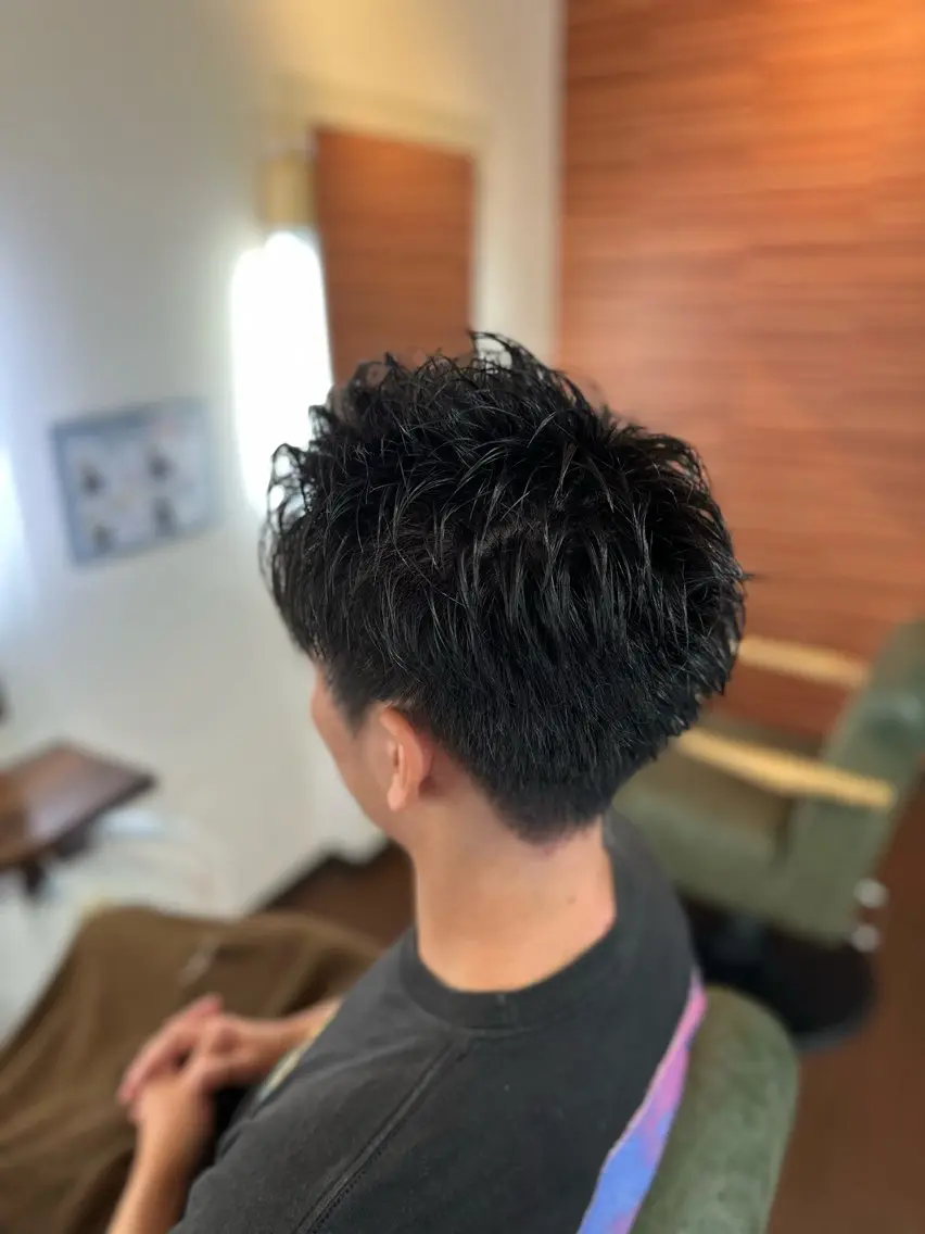 ショート メンズ スパイキーショート ショートヘア カット トリートメント 💜推しインナー カラー/菊池柊真💜のヘアスタイル