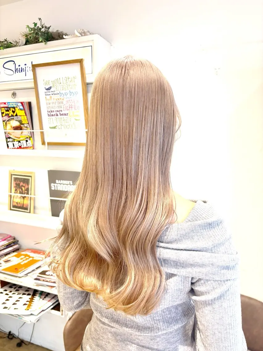 ロング カラー カット ヘアカラー トリートメント EIGHT新宿 新井彩斗のヘアスタイル