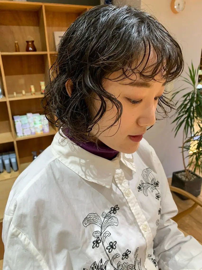 パーマ パーマ ☁️ボブパーマ/ 咲良🪄のヘアスタイル
