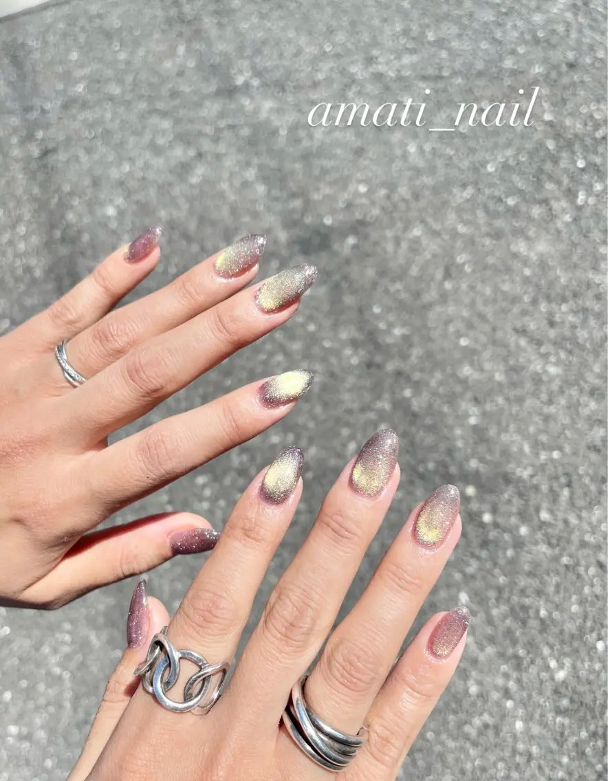 ネイル フットネイル ジェルネイル マグネットネイル ミラーネイル ニュアンスネイル ハンドネイル amati_nail TAKAKOのネイルデザイン