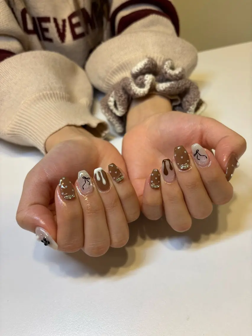 ネイル ハンドネイル ️🩵Merci Miyu 南堀江️のネイルデザイン