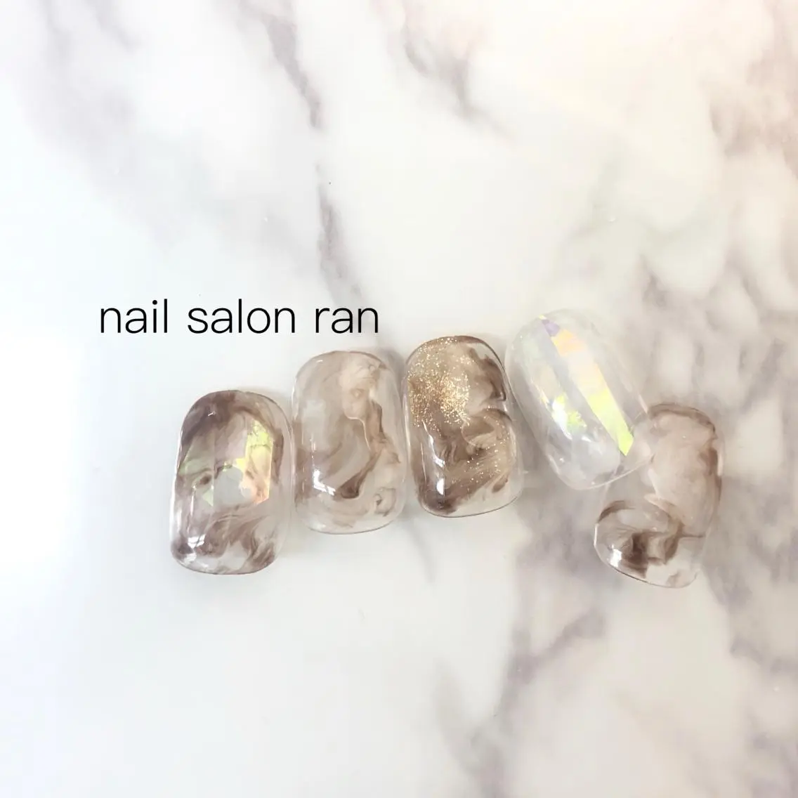 ネイル アートネイル 大理石ネイル(マーブル) nailsalon ranのネイルデザイン