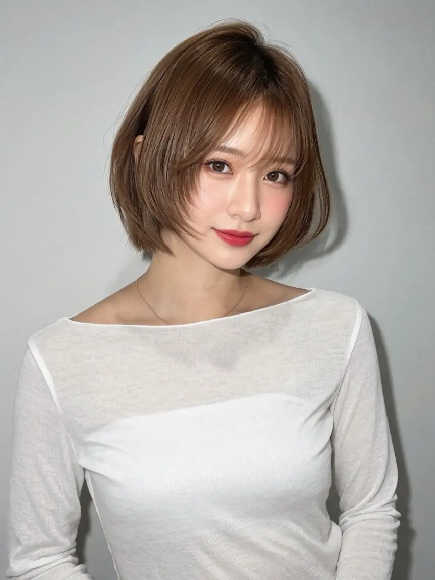 ショート ボブ/ミルクティー KOUGAのヘアスタイル