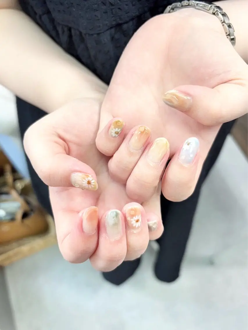 ネイル 持ち込み ハンドネイル フットネイル 中家 亜紗子のネイルデザイン